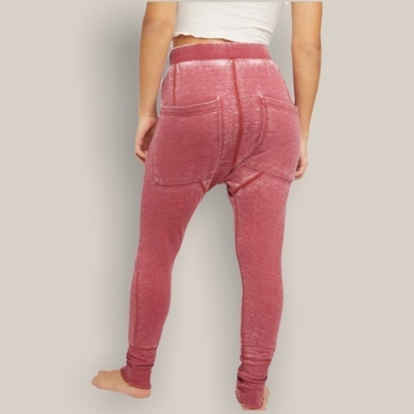 FREE PEOPLE NWT Cozy All Day Rose-Colored SOFT Harem Jogger Pants/Small - Picture 2 of 16
